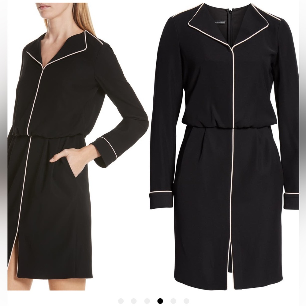 Emporio Armani size 12 Black Shirt dress